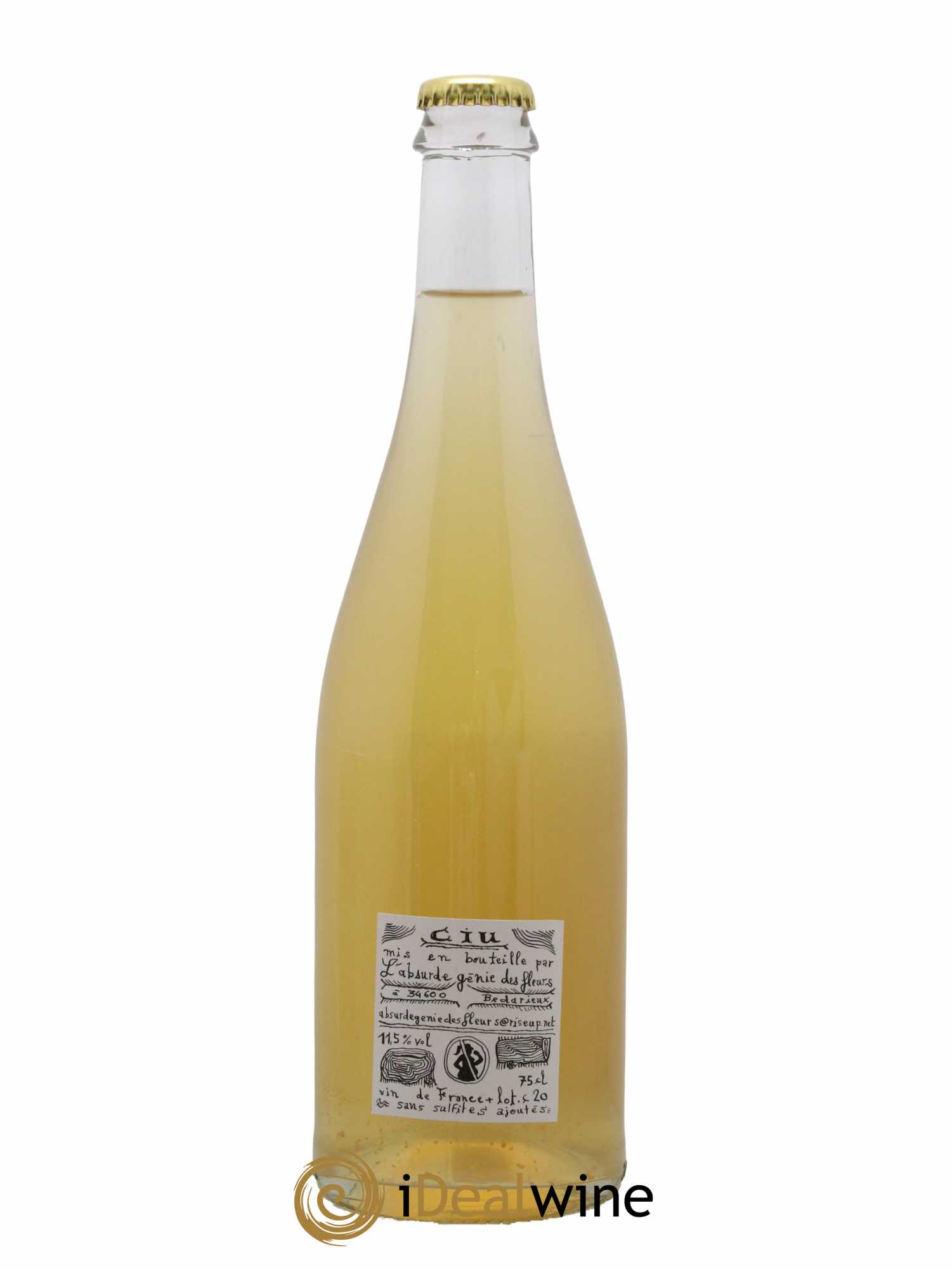 Vin de France Ciu L'Absurde Génie des Fleurs 2020 - Lot de 1 Bouteille
