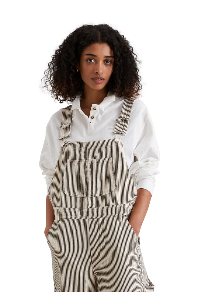 Marc O'Polo DENIM Latzhose relaxed in Offwhite günstig kaufen