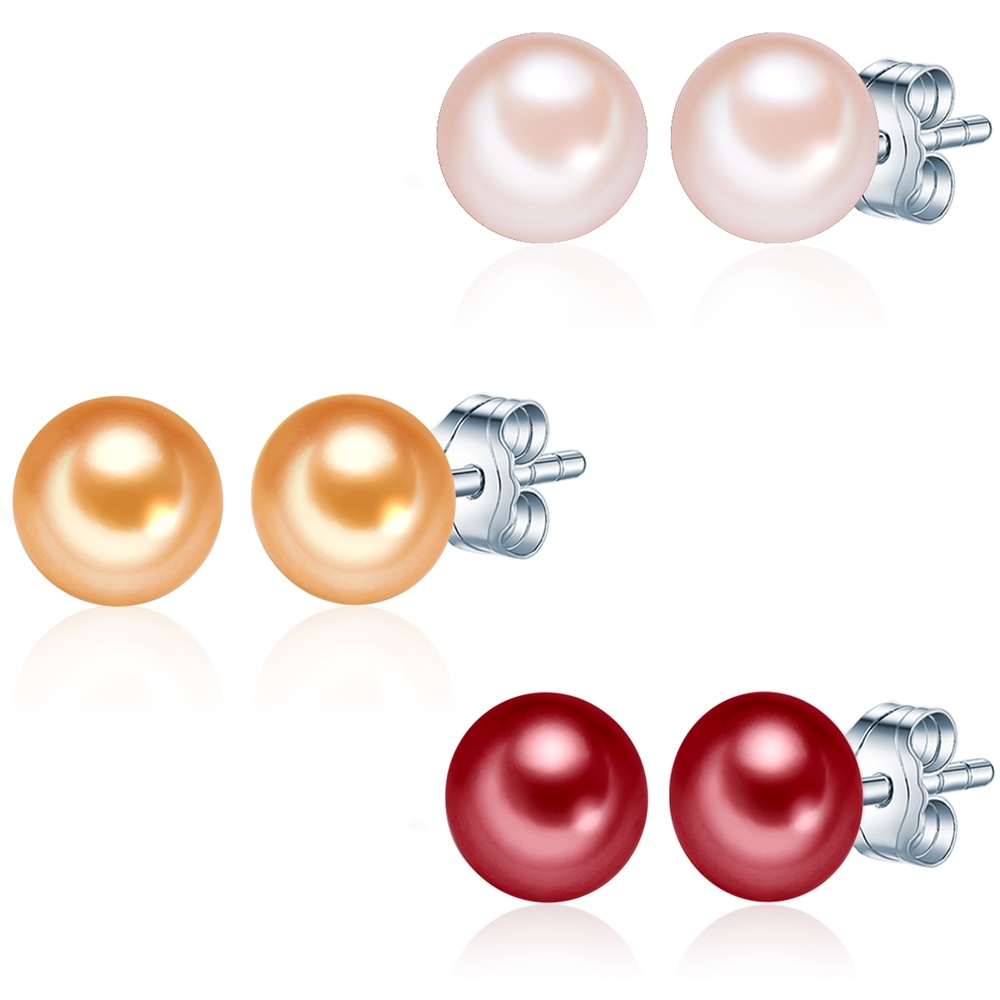 Valero Pearls Puce d'oreille en perle Perle de culture d'eau douce Perle de culture d'eau douce Boucles d'oreilles