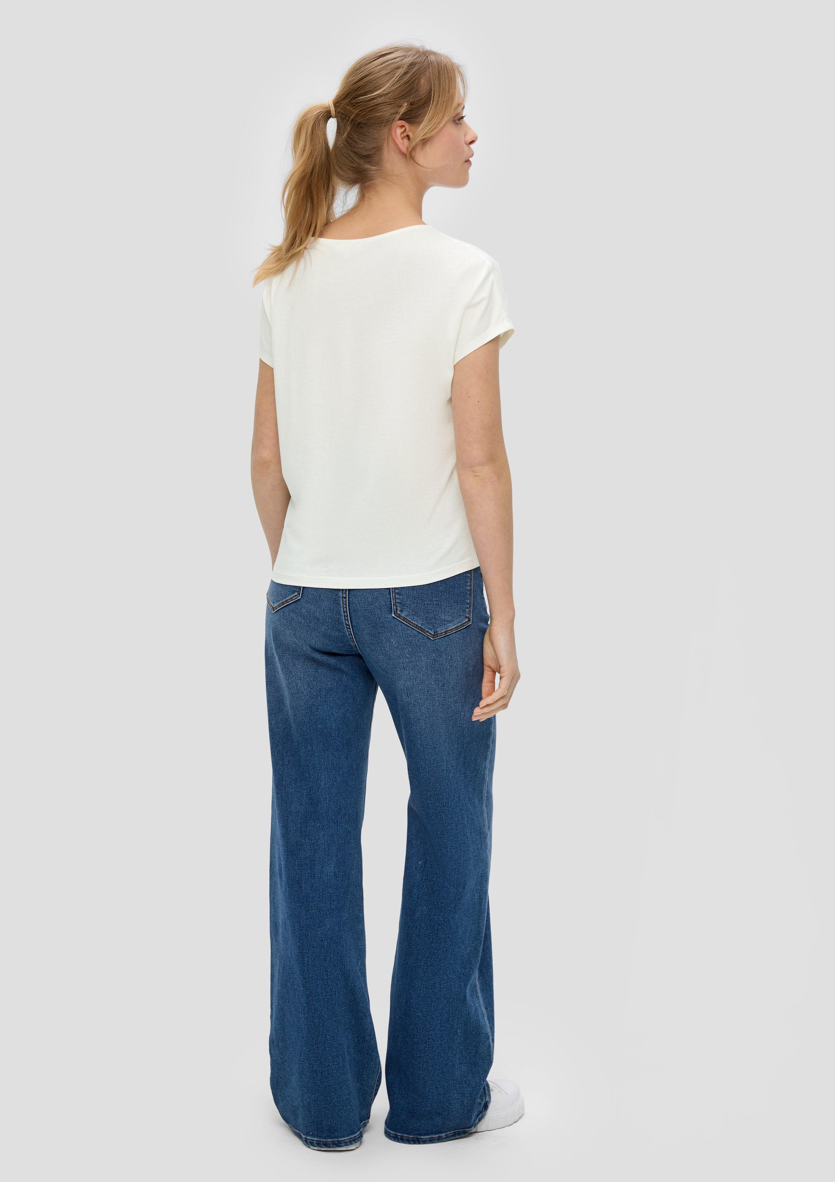 Baumwoll-T-Shirt mit Spitzendetails  2157738-0210