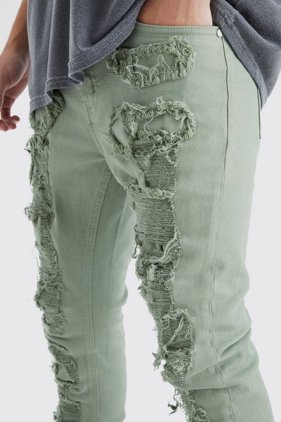 Skinny Stretch Jeans mit Rissen