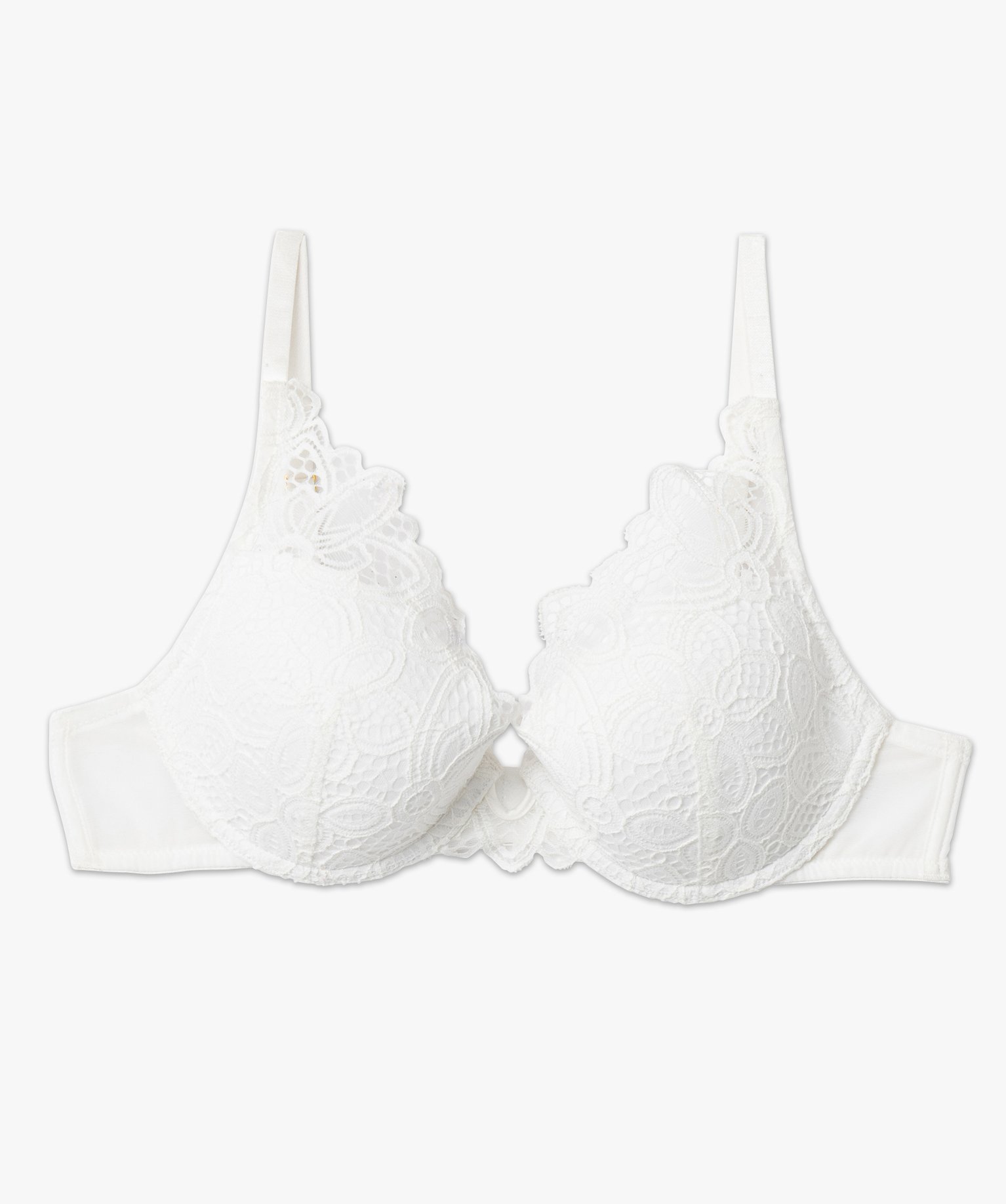 Soutien-gorge corbeille à armatures en dentelle et tulle ecru | GEMO