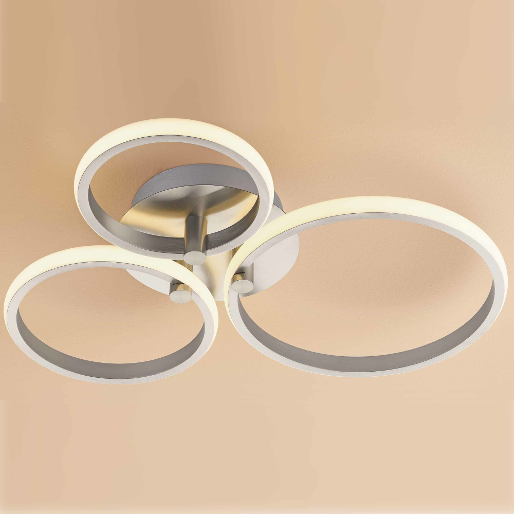 Deckenleuchte Circles nickel