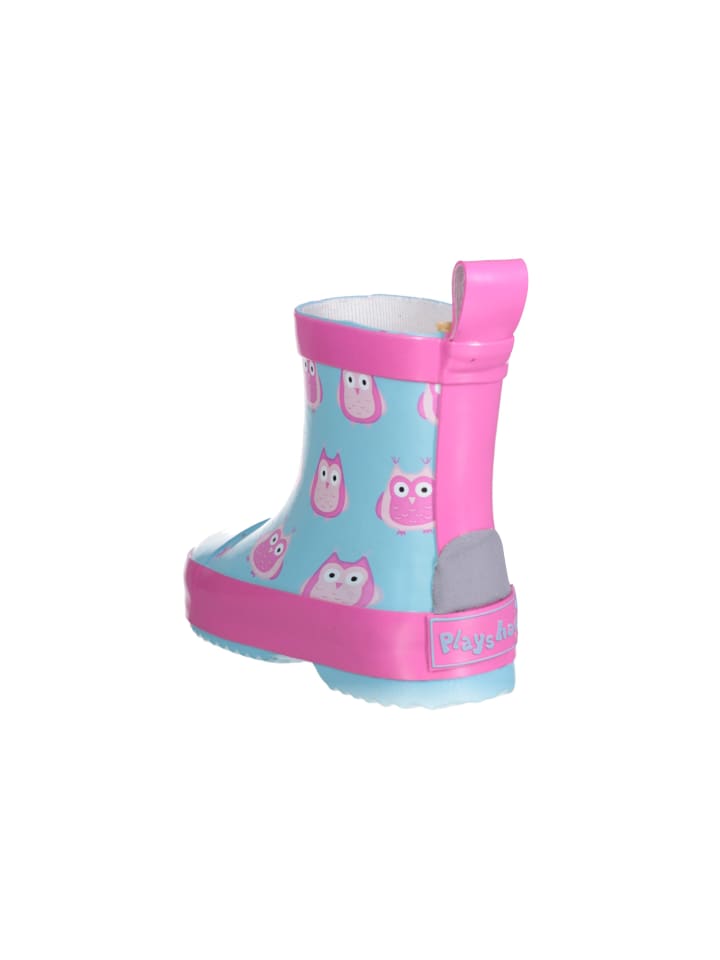 Playshoes Gummistiefel Halbschaft Eulen in Türkis günstig kaufen