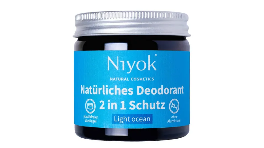 Niyok 2 in 1 Deodorant Creme Anti-Transpirant: Light ocean 40 ml