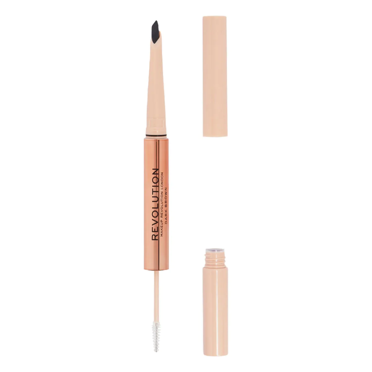 MAKEUP REVOLUTION Fluffy Brow Filter Duo olovka za obrve tamnosmeđa 1 kom