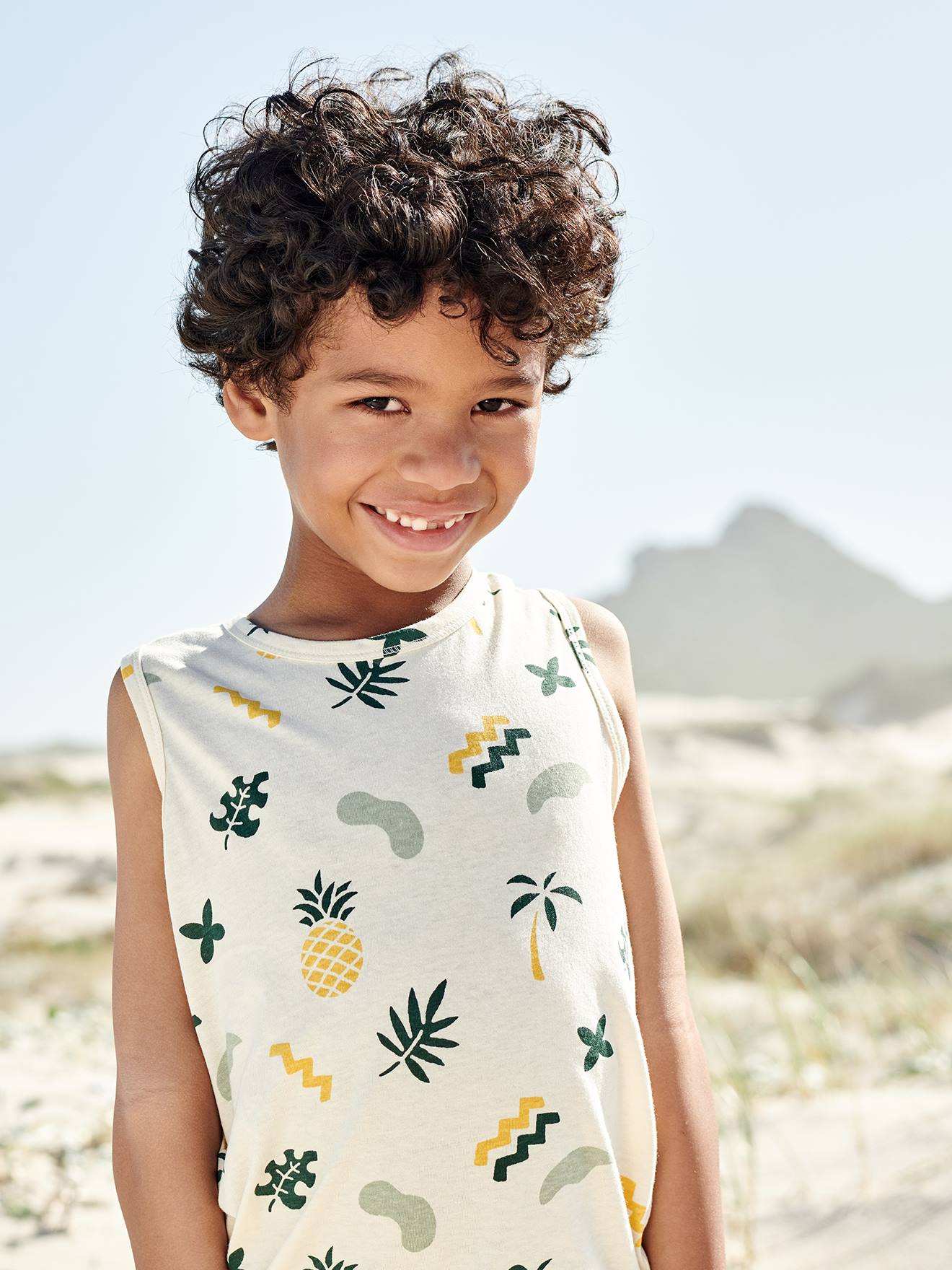 Débardeur maxi motifs garçon vert sauge