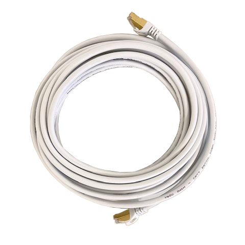 Vago-Tools CAT7 Patchkabel Netzwerkkabel weiß 10m rund