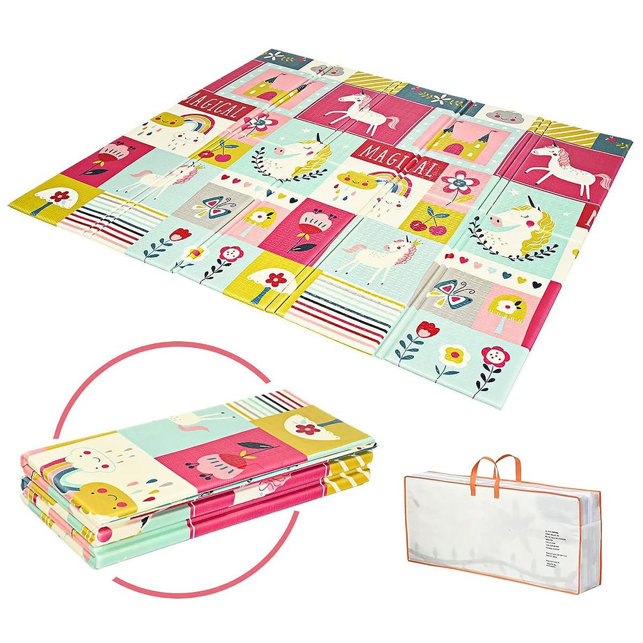 Costway Baby Spielmatte faltbar, Babymatte doppelseitig