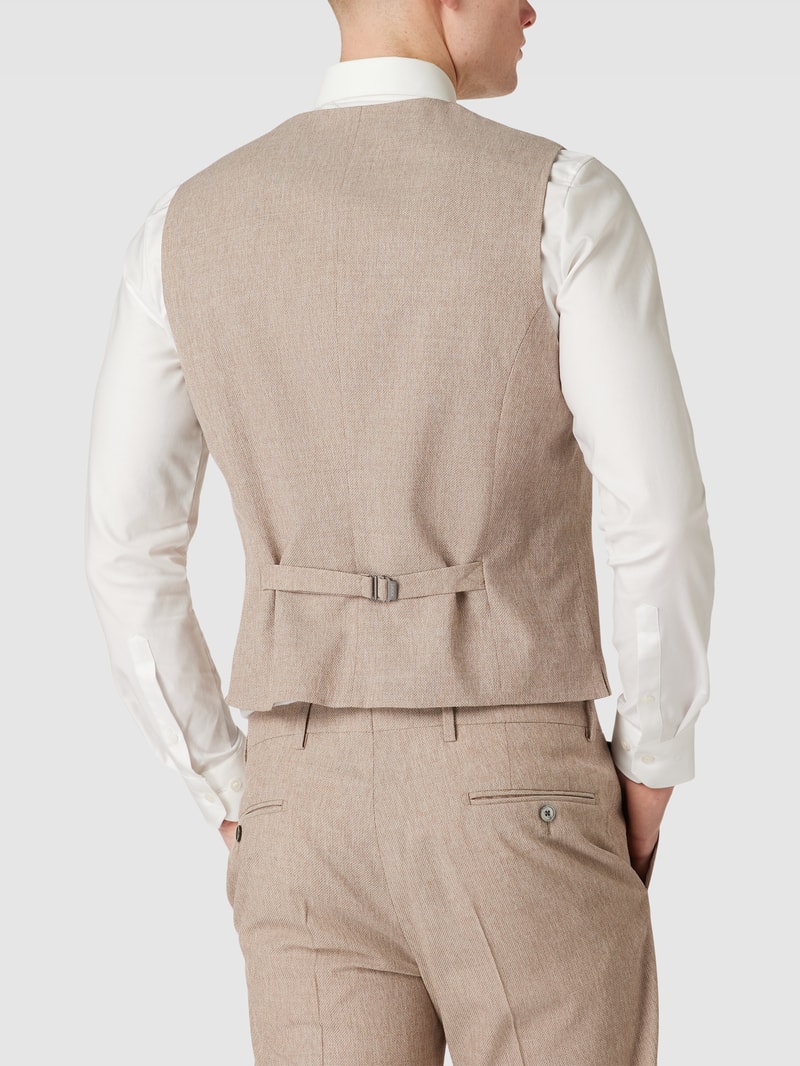 Weste mit Webstruktur Modell 'Wackno' in beige