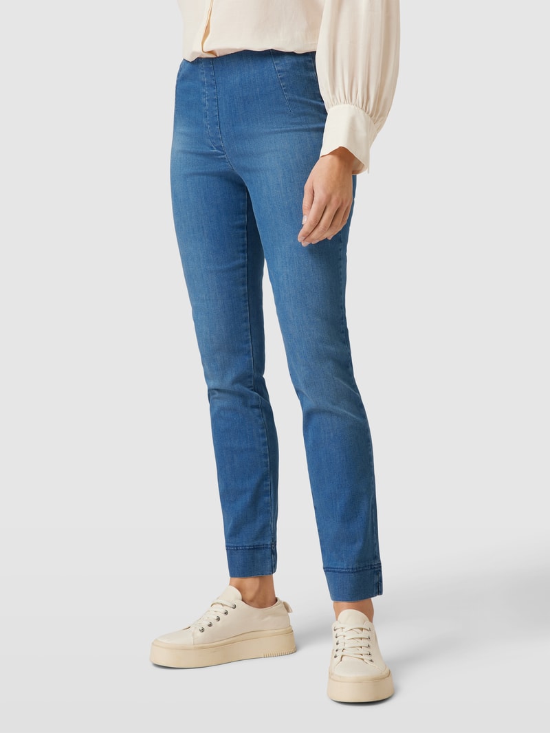 Jeans mit elastischem Bund in blau