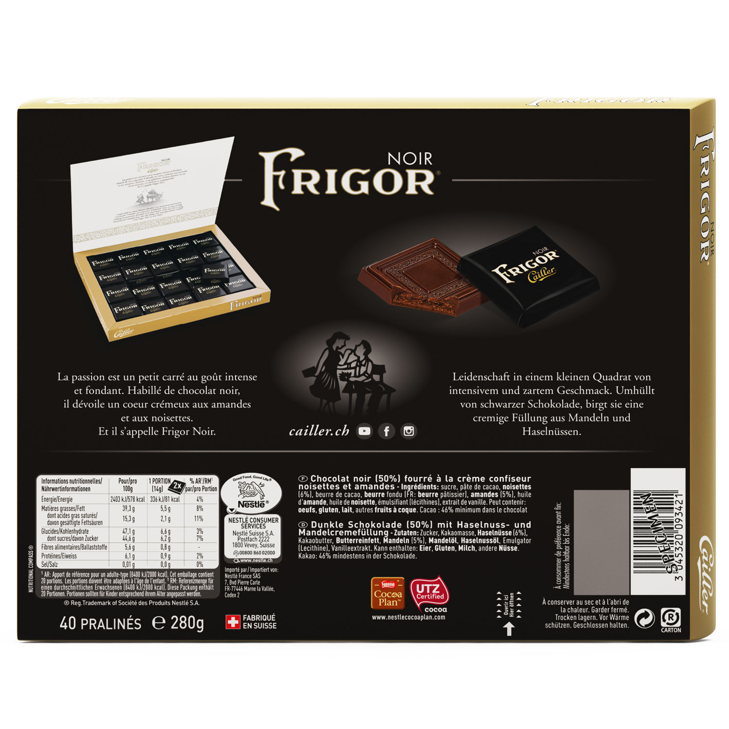 Cailler Frigor Noir 280g