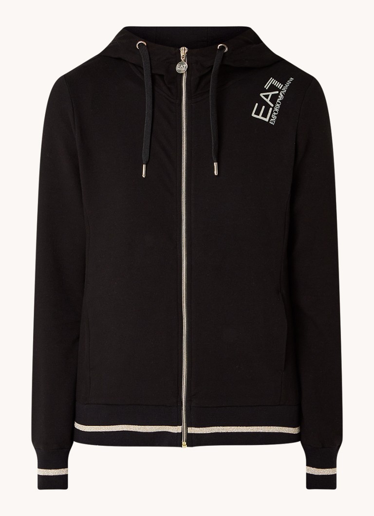 Felpa Emporio Armani con logo metallico e lurex