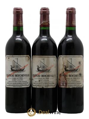 Château Beychevelle 4ème Grand Cru Classé  1994 - Lot de 3 Bouteilles