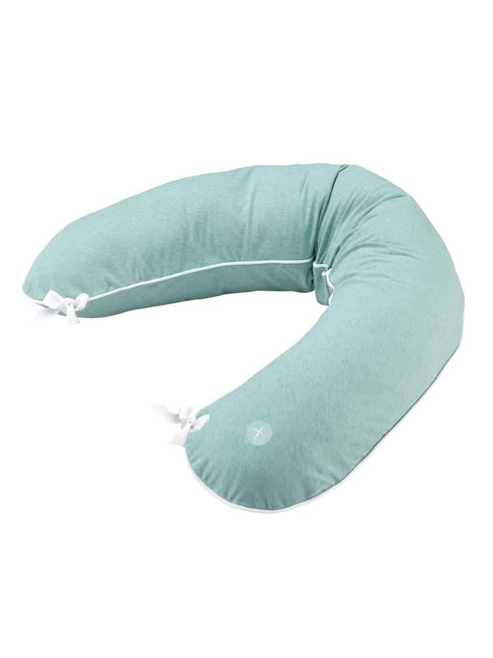 nordic coast company  Stillkissen Bezug in Mint Grün - (L) 180 cm  günstig kaufen 180x30 cm