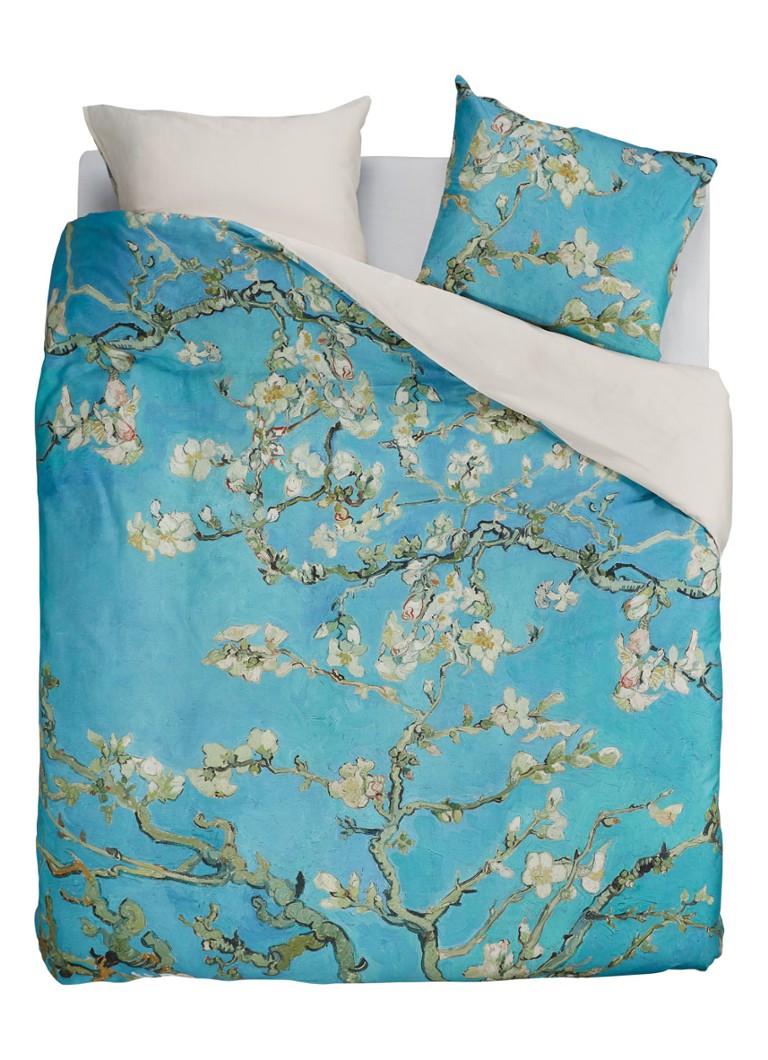 Parure de lit en satin de coton motif amandier du musée Van Gogh - comprenant les taies d'oreiller