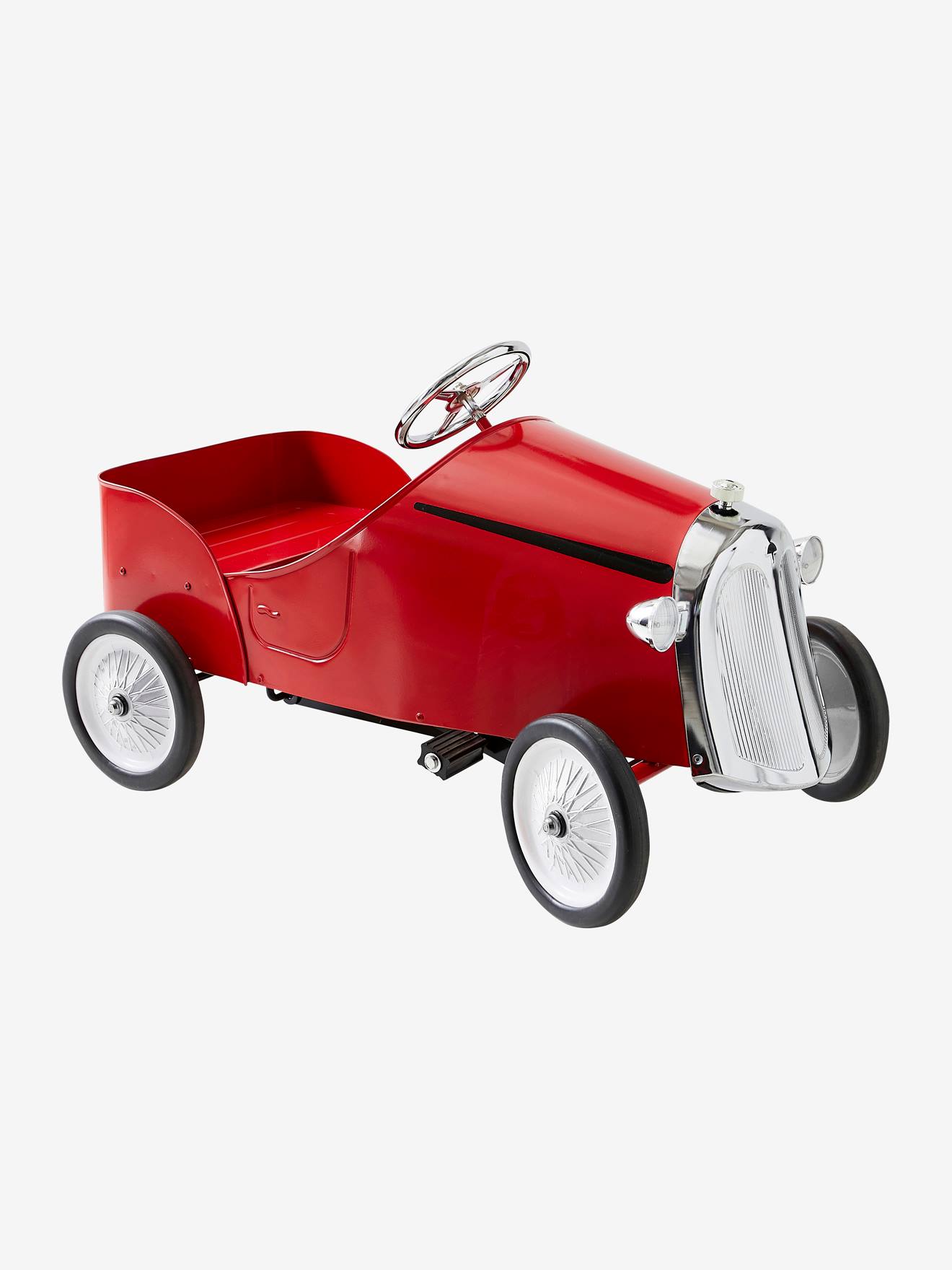 Voiture porteur à pédales en métal rouge