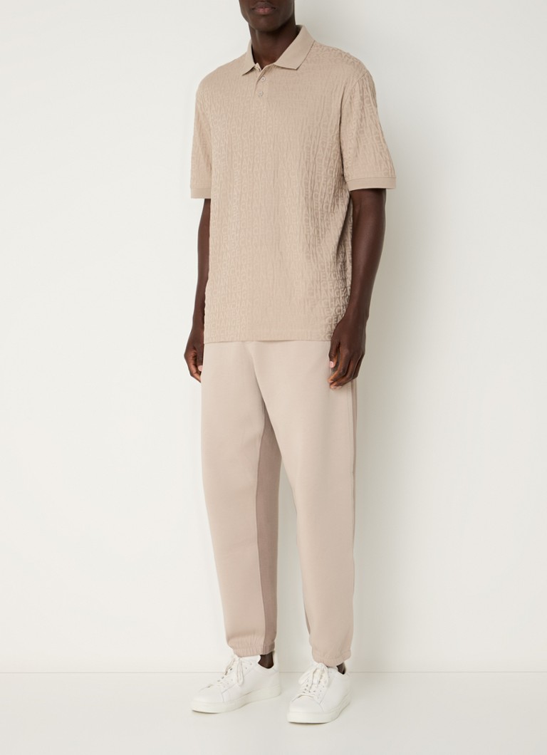 Polo Armani Exchange de corte regular com estampa jacquard.