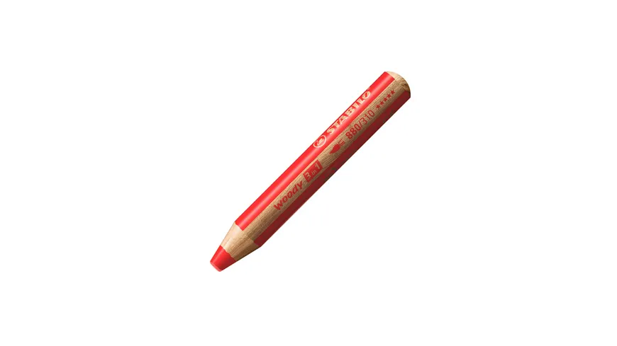 STABILO® Buntstift, Wasserfarbe & Wachsmalkreide - STABILO woody 3 in 1 - 10er Pack - mit 10 verschiedenen Farben sortiert