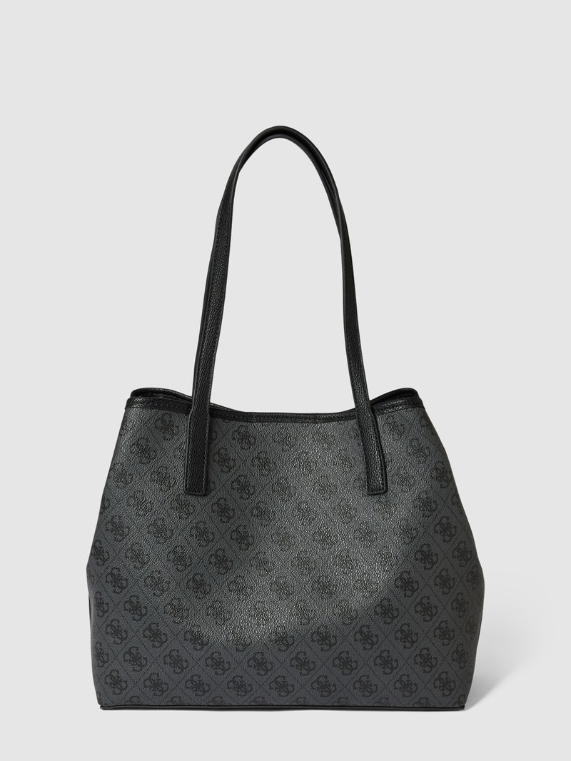 Tote Bag mit Allover-Logo Modell 'VIKKY' in graphit