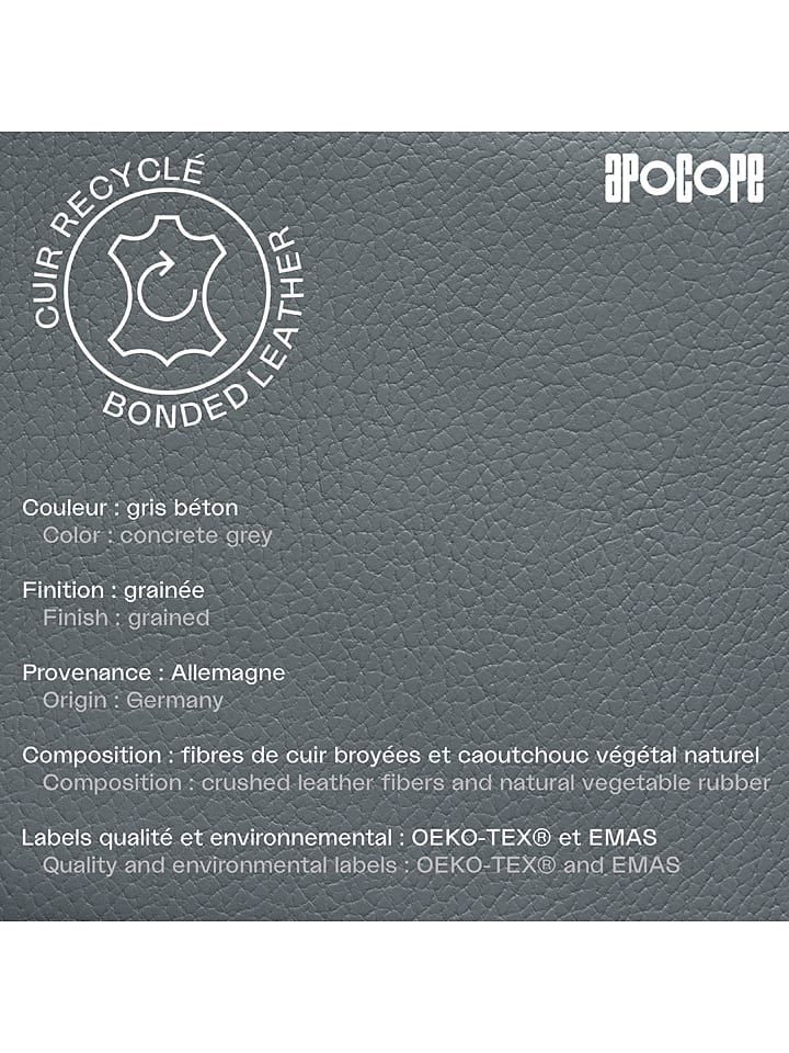 APOCOPE Leder-Geldbörse in Grau - (B)9 x (H)6 x (T)1 cm günstig kaufen onesize