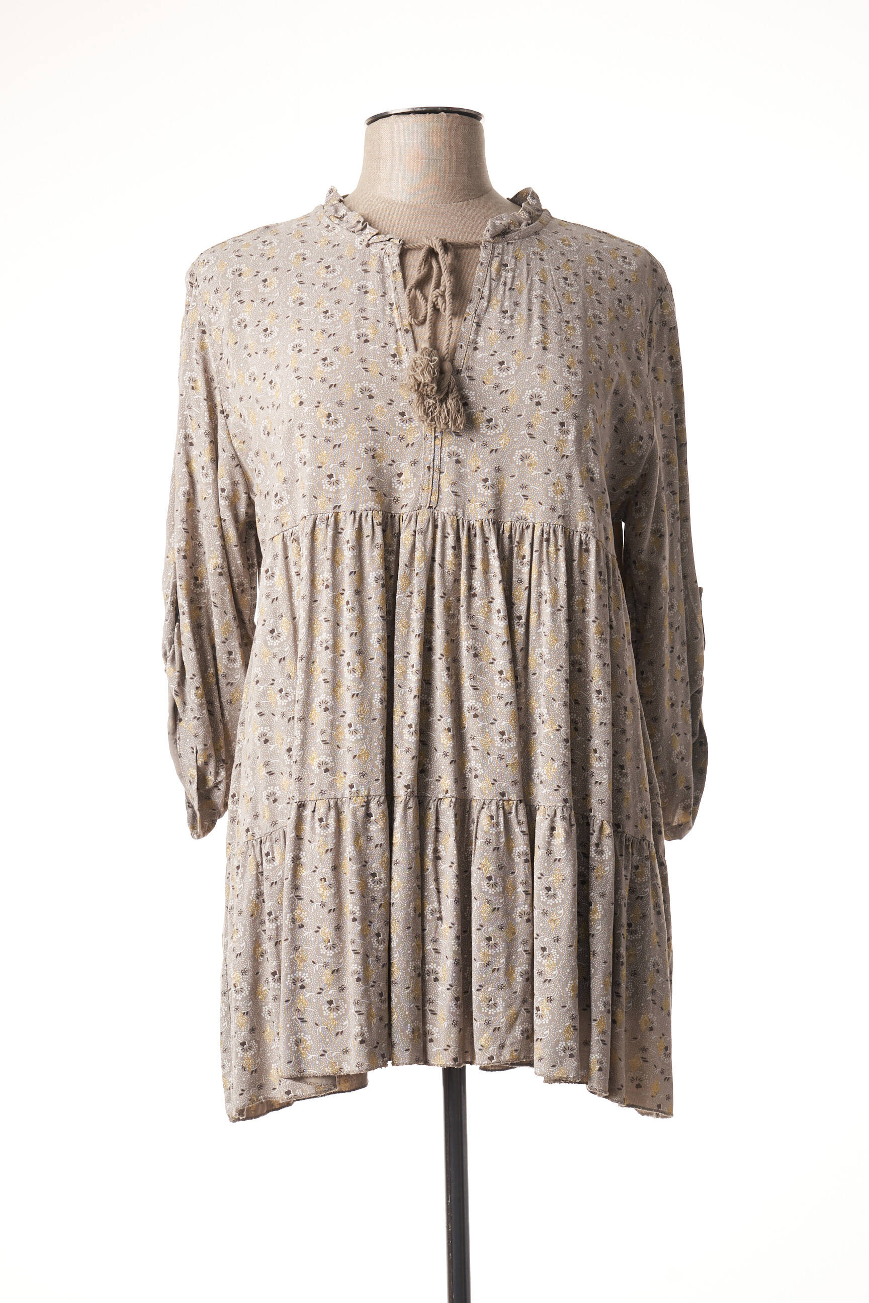 Capucine Moda Tuniquemanchelongue Femme couleur marron
