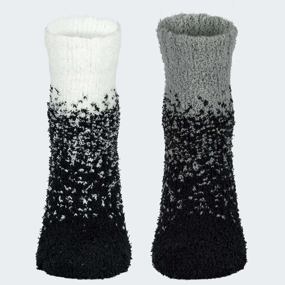 Black Snake Weiß/Grau 2-Pack Damen Kuschelsocken