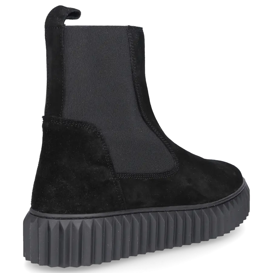 VOILE BLANCHE - Chelsea Boots BETH Veloursleder - schwarz