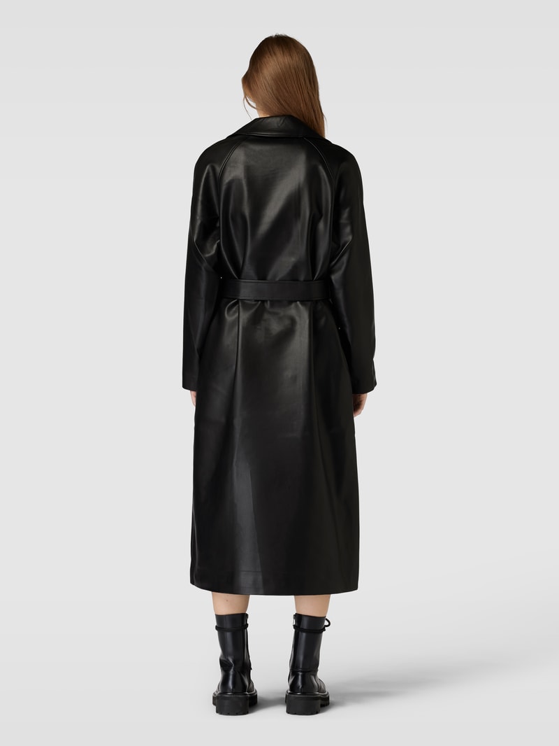 Mantel in Leder-Optik Modell 'SOFIA' in schwarz