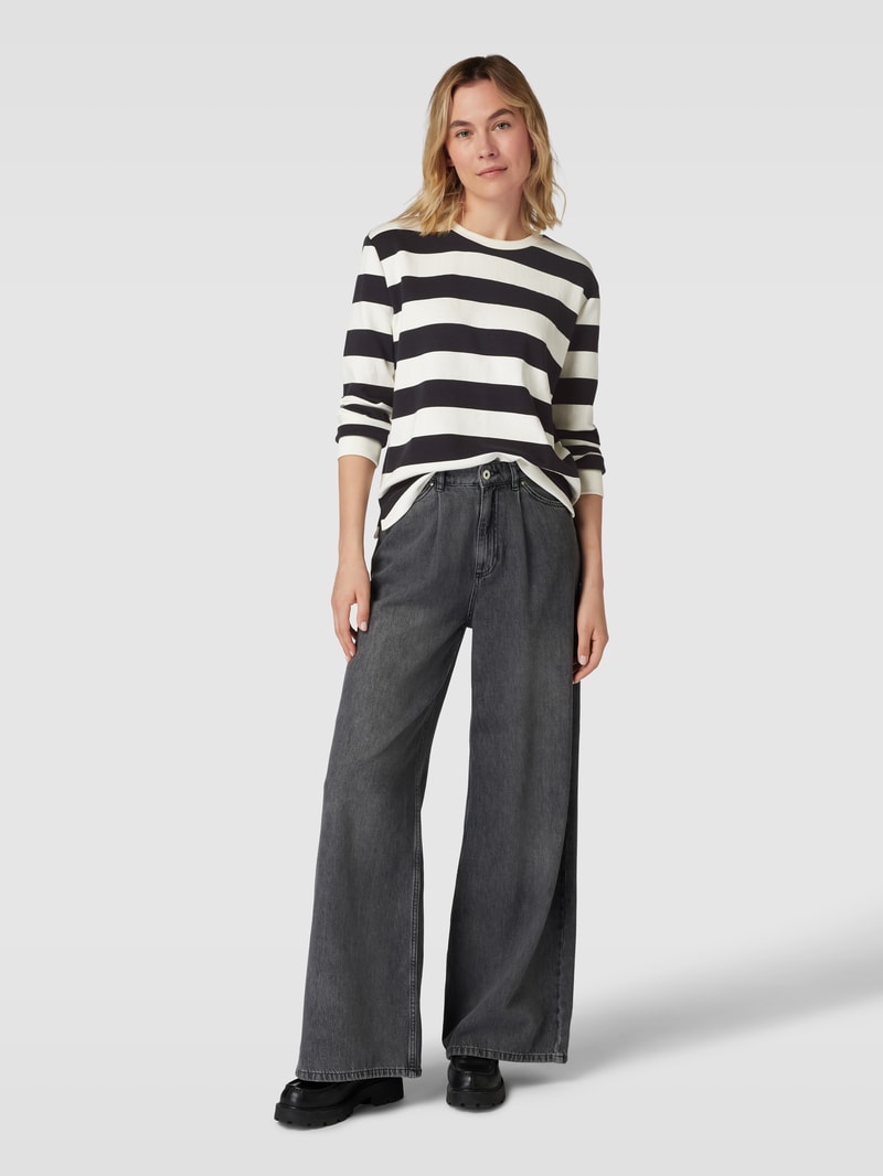 Pullover mit Streifenmuster in schwarz