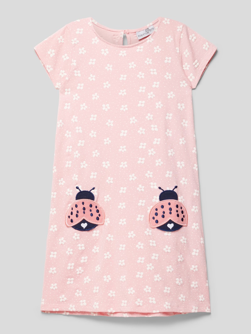 Kleid mit floralem Muster in hellrosa