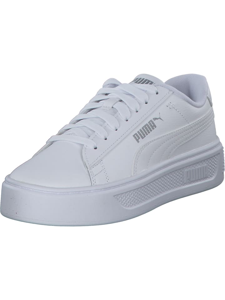 Puma Schnürschuhe in white/silver günstig kaufen