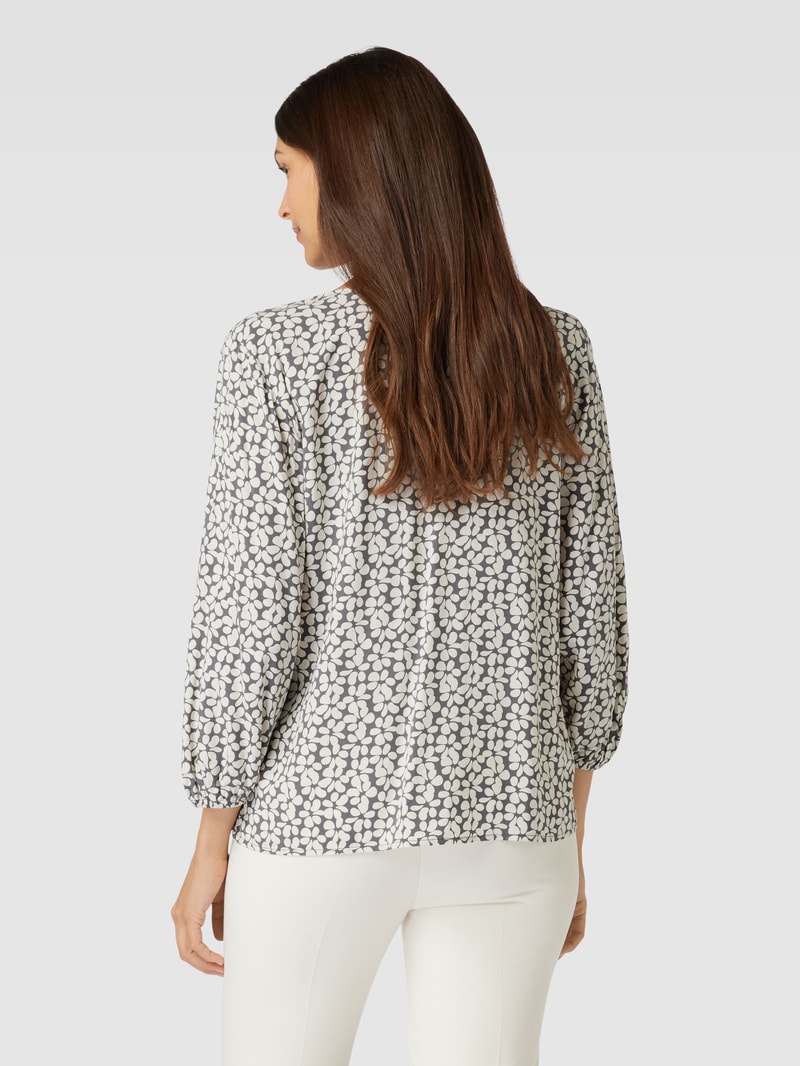 Bluse mit Allover-Muster in hellgrau