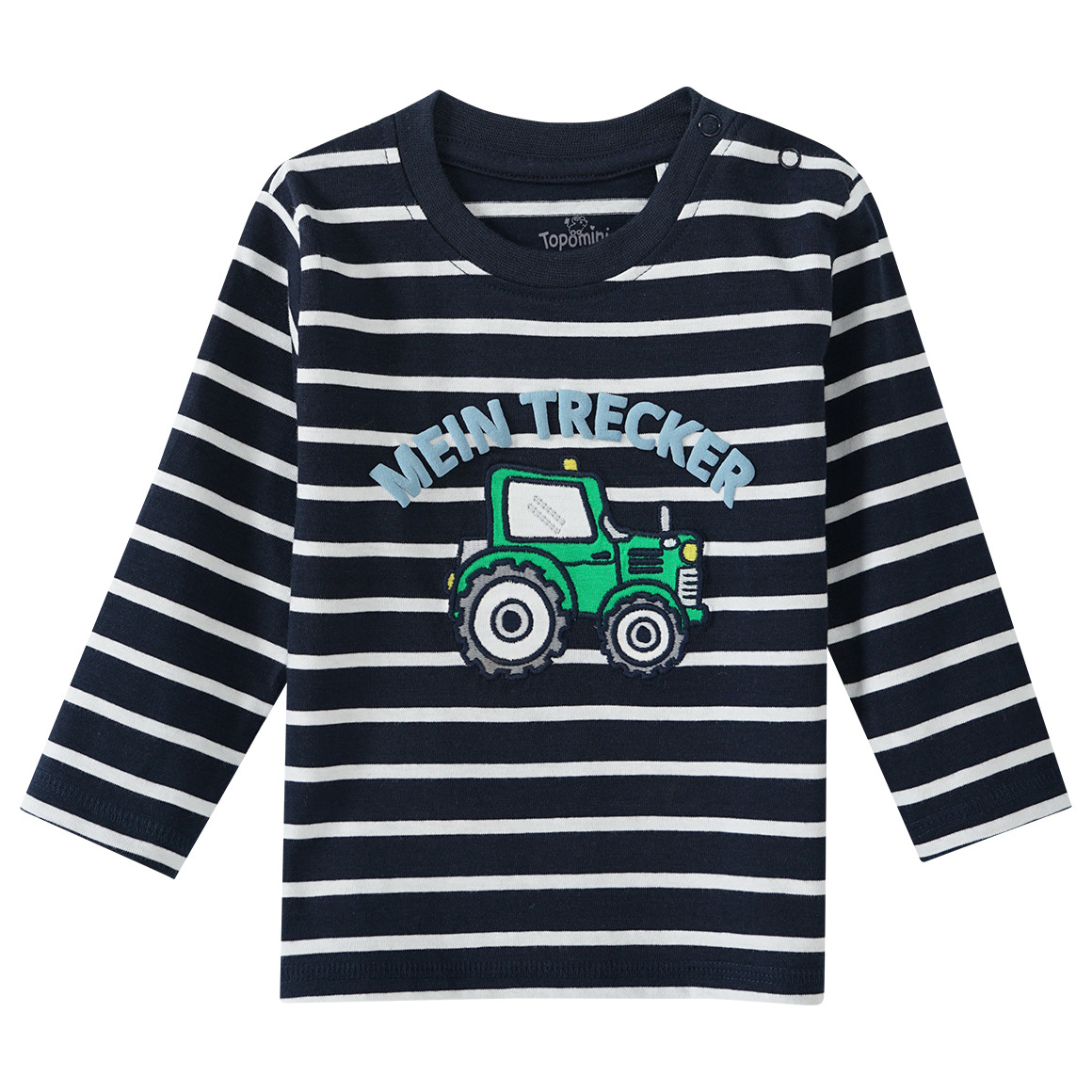 Baby Langarmshirt mit Trecker-Applikation