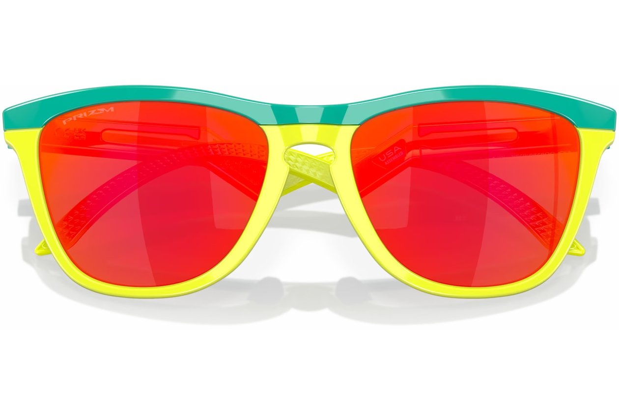 Oakley Frogskins Hybrid Celeste/ Tennis Ball Yellow - Prizm Ruby