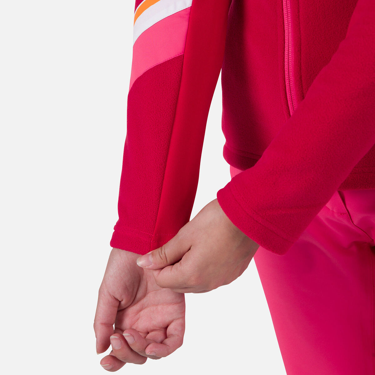 Damenfleecejacke mit durchgehendem Reißverschluss Strawpile