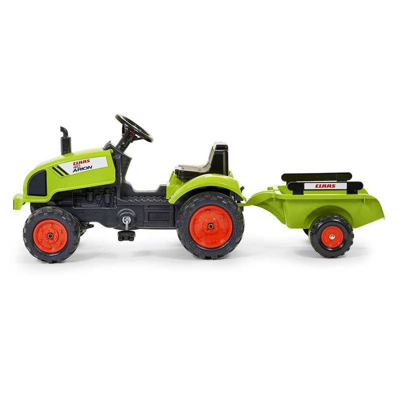 Tracteur class vert avec remorque et capot ouvrant Falk