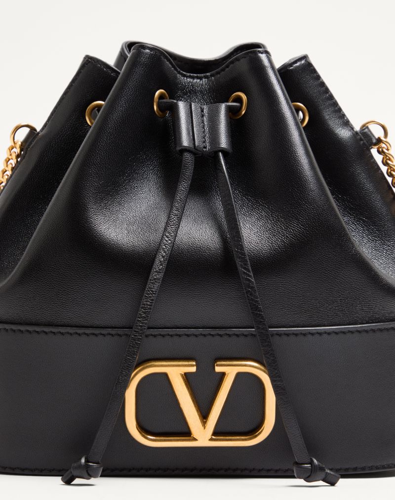 VLogo Signature Mini Nappa Bucket Bag