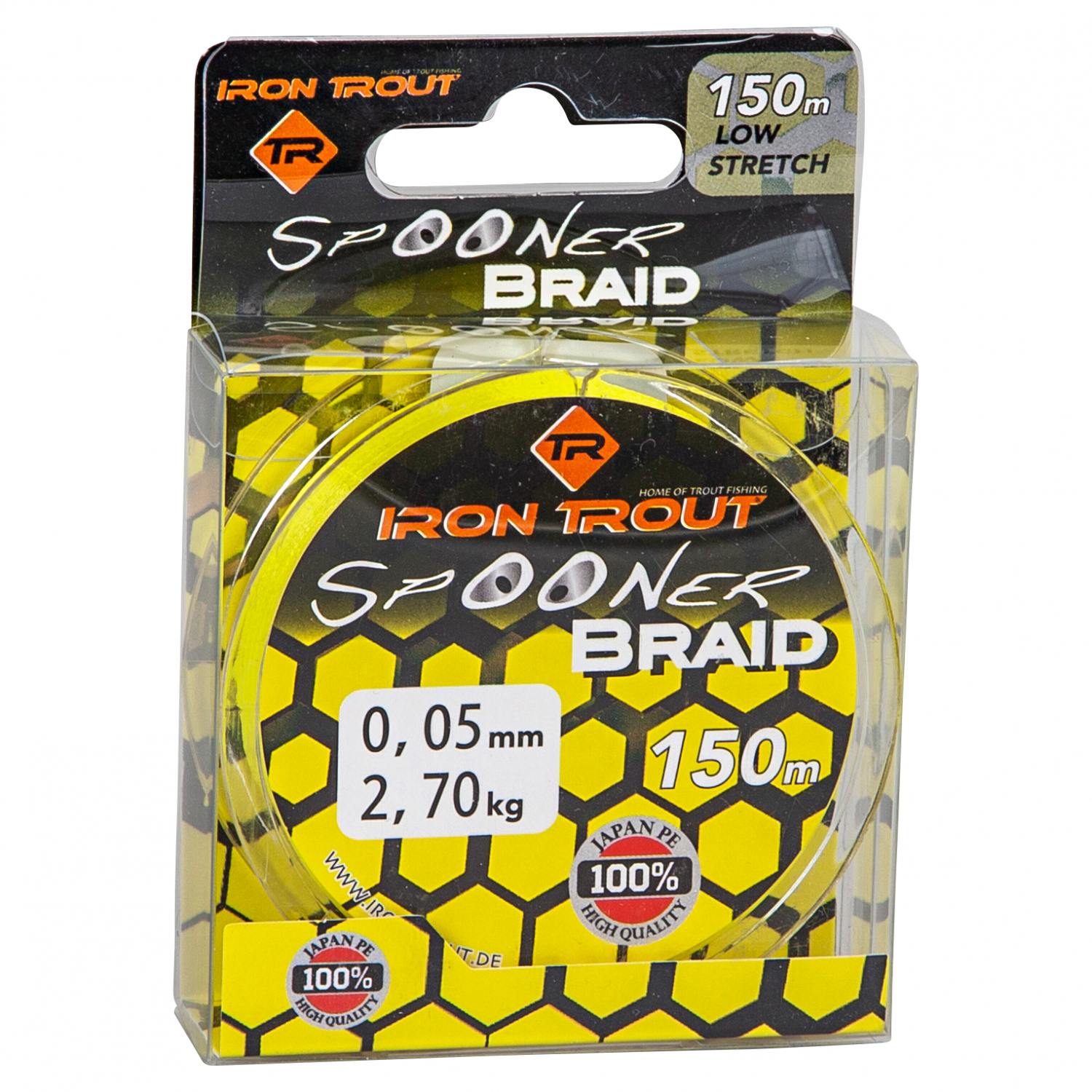 Iron Trout Angelschnur Spooner Braid (gelb, 150 m)
