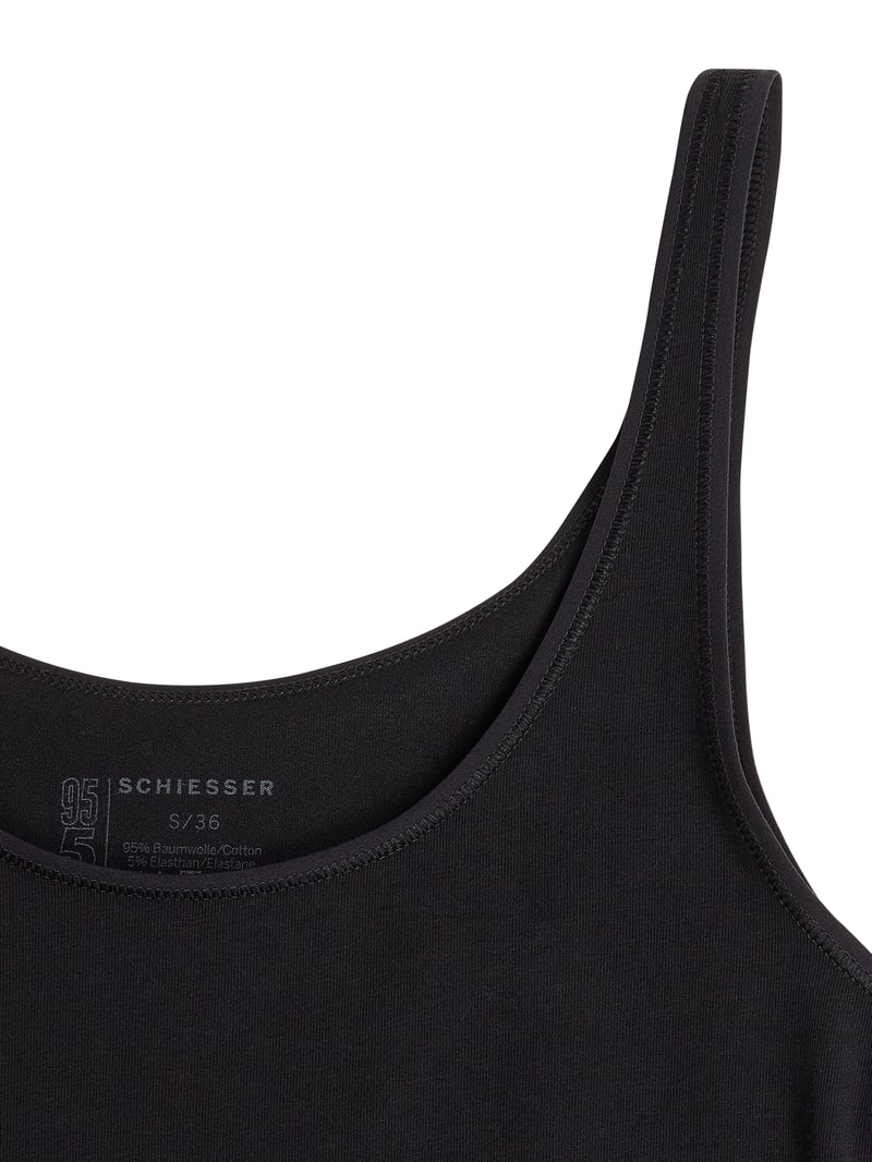 Unterhemd mit Stretch-Anteil im 2er-Pack in schwarz