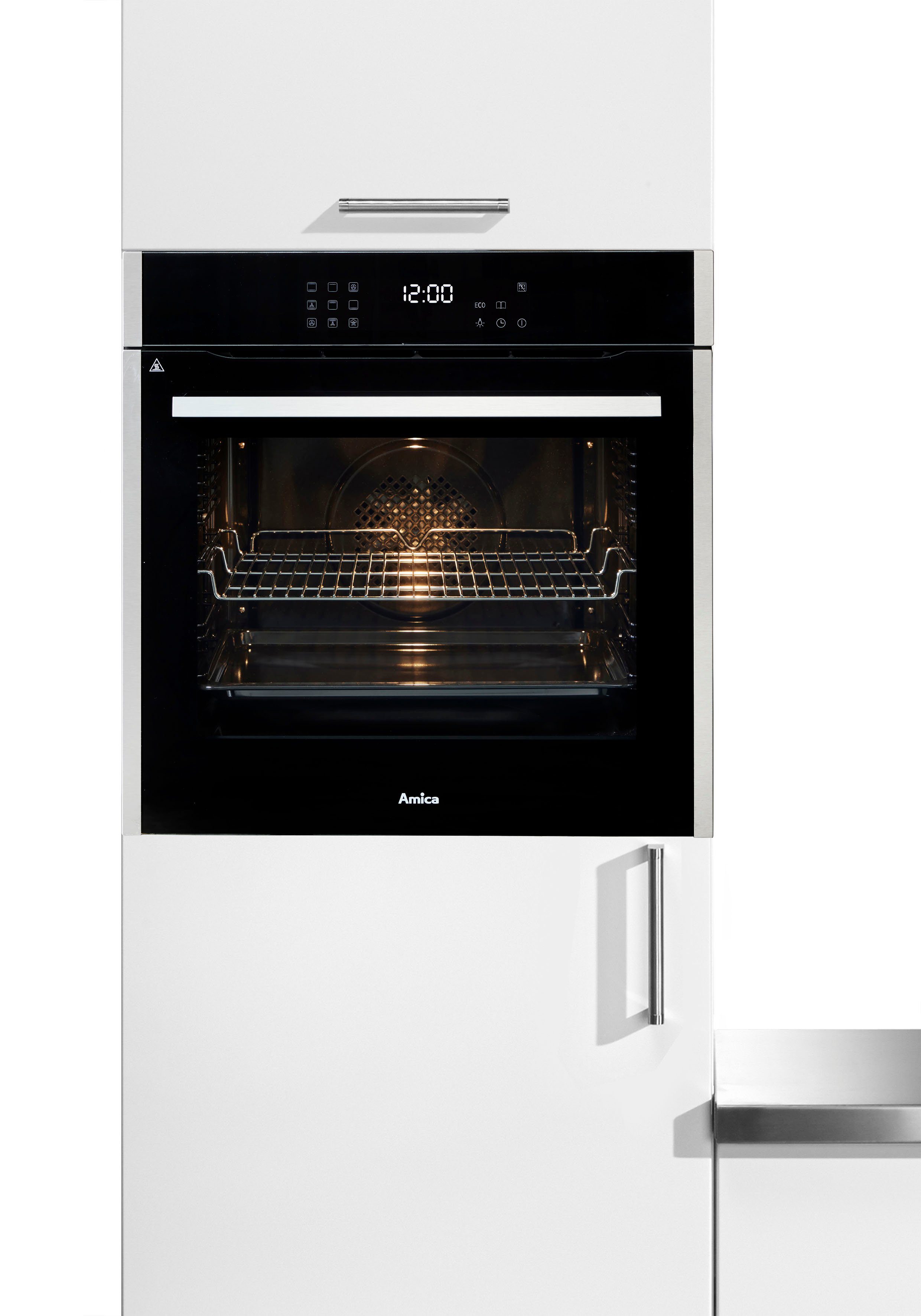 Amica Einbaubackofen EBPX 946 700 E, mit Teleskopauszug nachrüstbar, Steam Clean, Pyrolyse-Selbstreinigung, XXL-Garraum