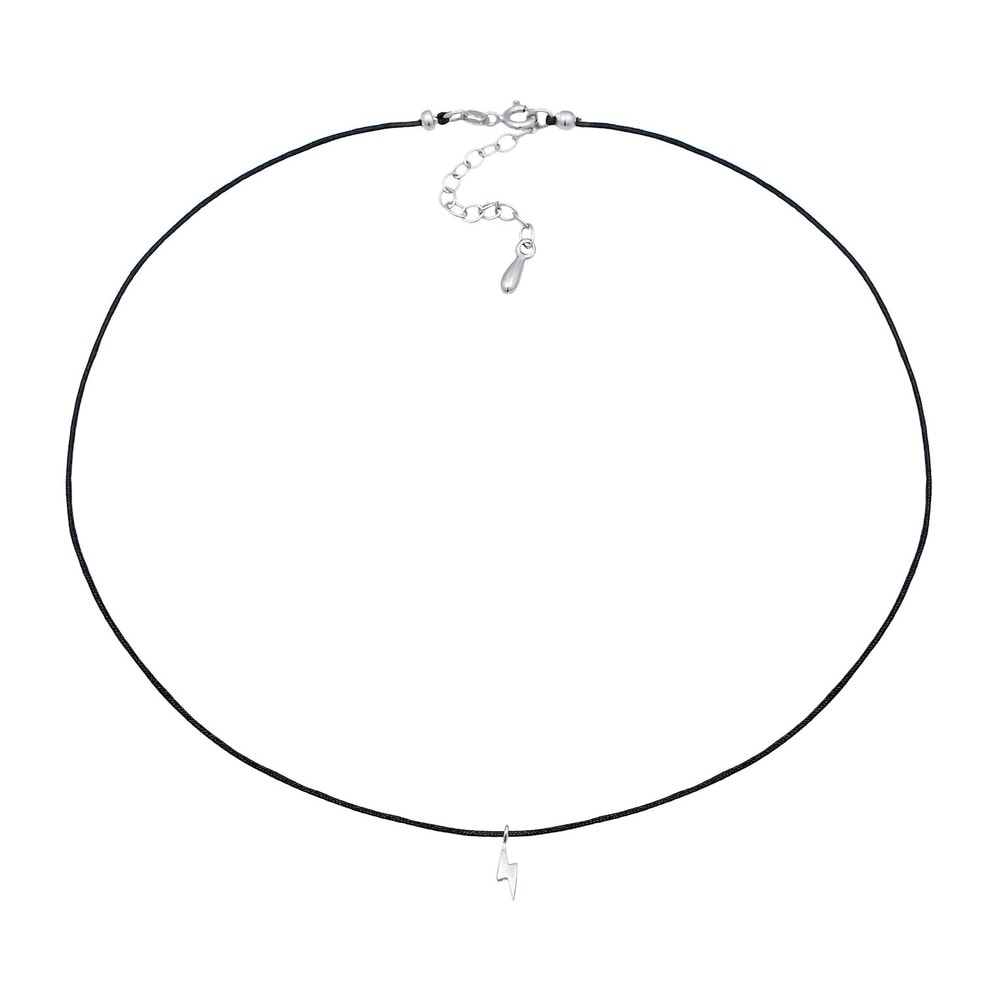 Elli Elli Collier Femmes choker foudre pendentif nylon basique en argent sterling 925 collier
