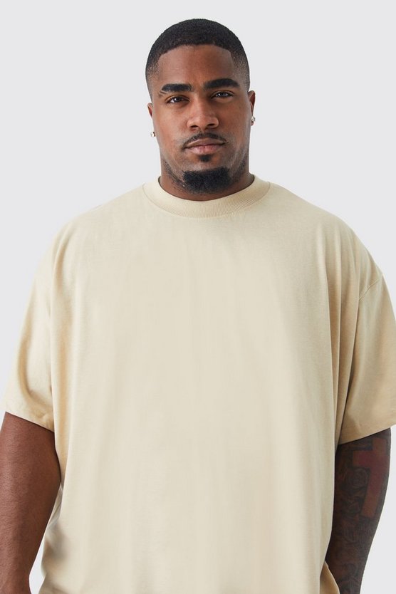 Plus lockeres Basic T-Shirt