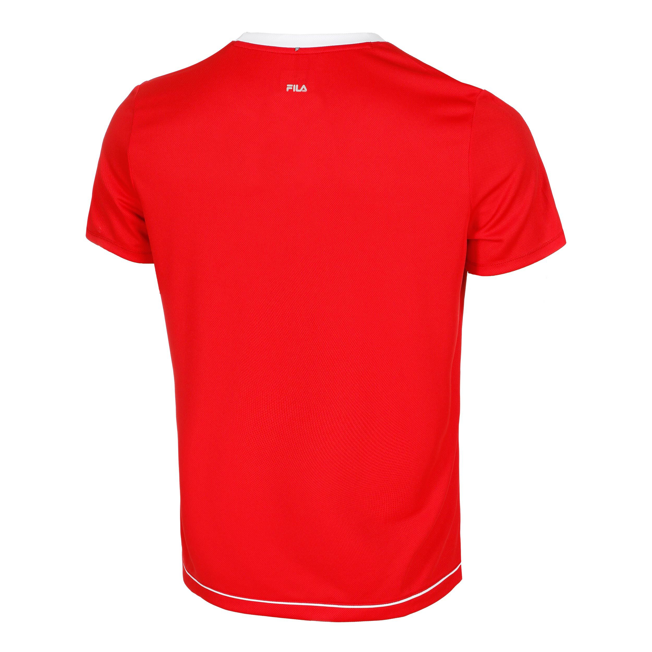 Elias T-Shirt Herren - Rot, Weiß