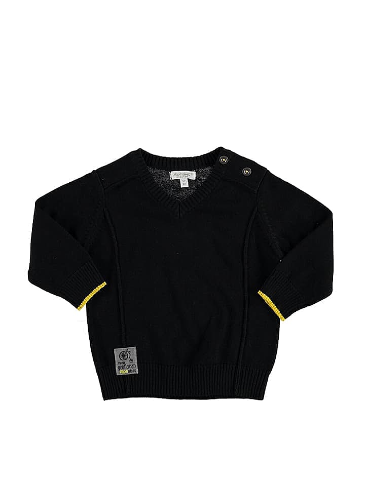 Alphabet Pullover in Schwarz günstig kaufen 68/74