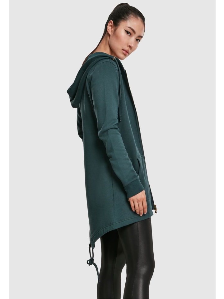 Urban Classics Urban Classics Zip-Kapuzenpullover in bottlegreen günstig kaufen
