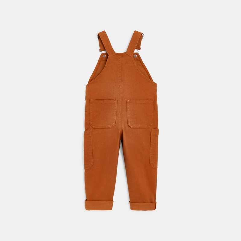 Salopette longue bébé garçon twill marron sepia Catimini