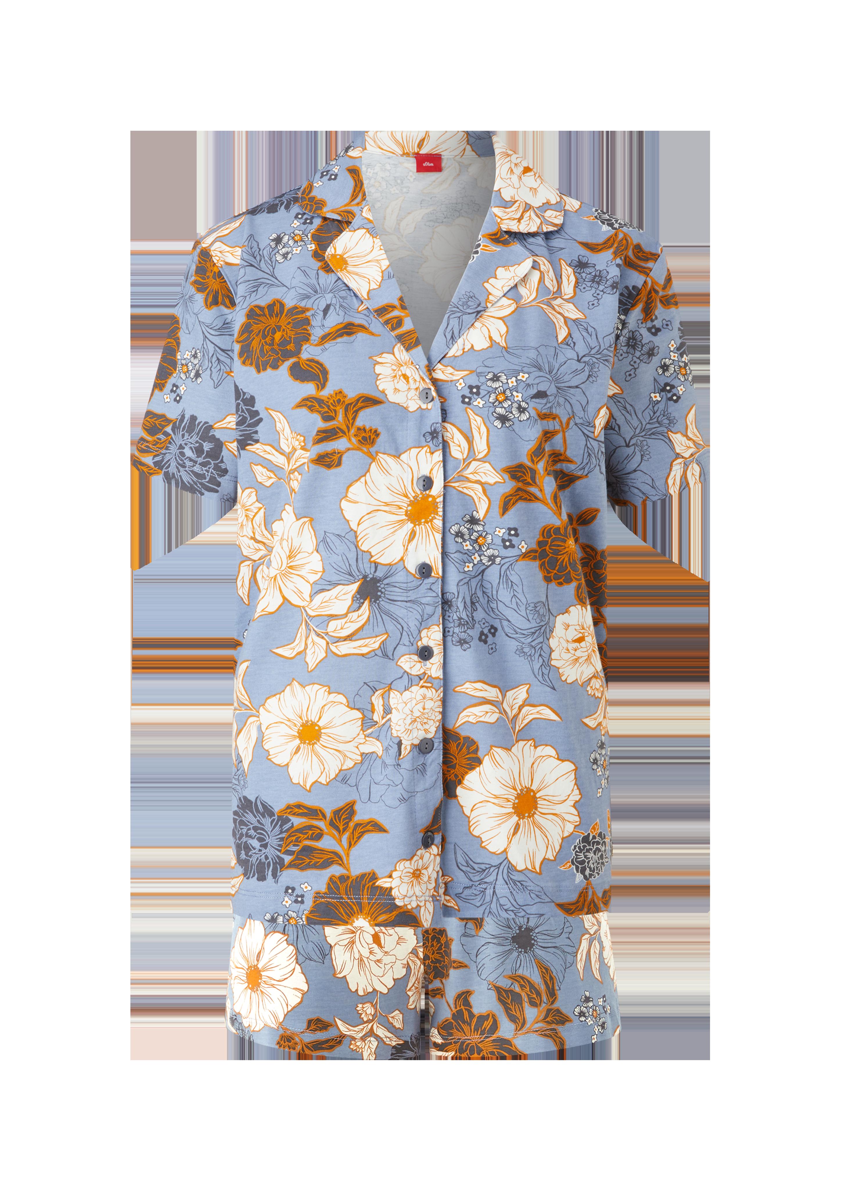 Kurzer Pyjama aus Viskosemix  6007412-56A1
