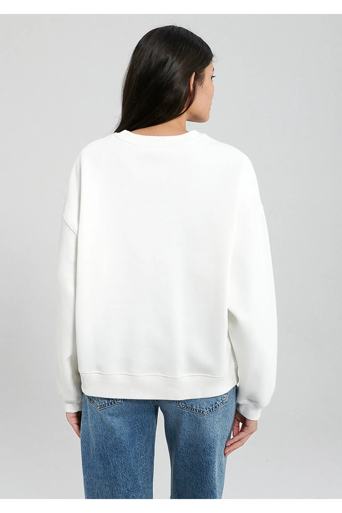 Mavi  Weißes Sweatshirt mit Logo-Print1611600-81964