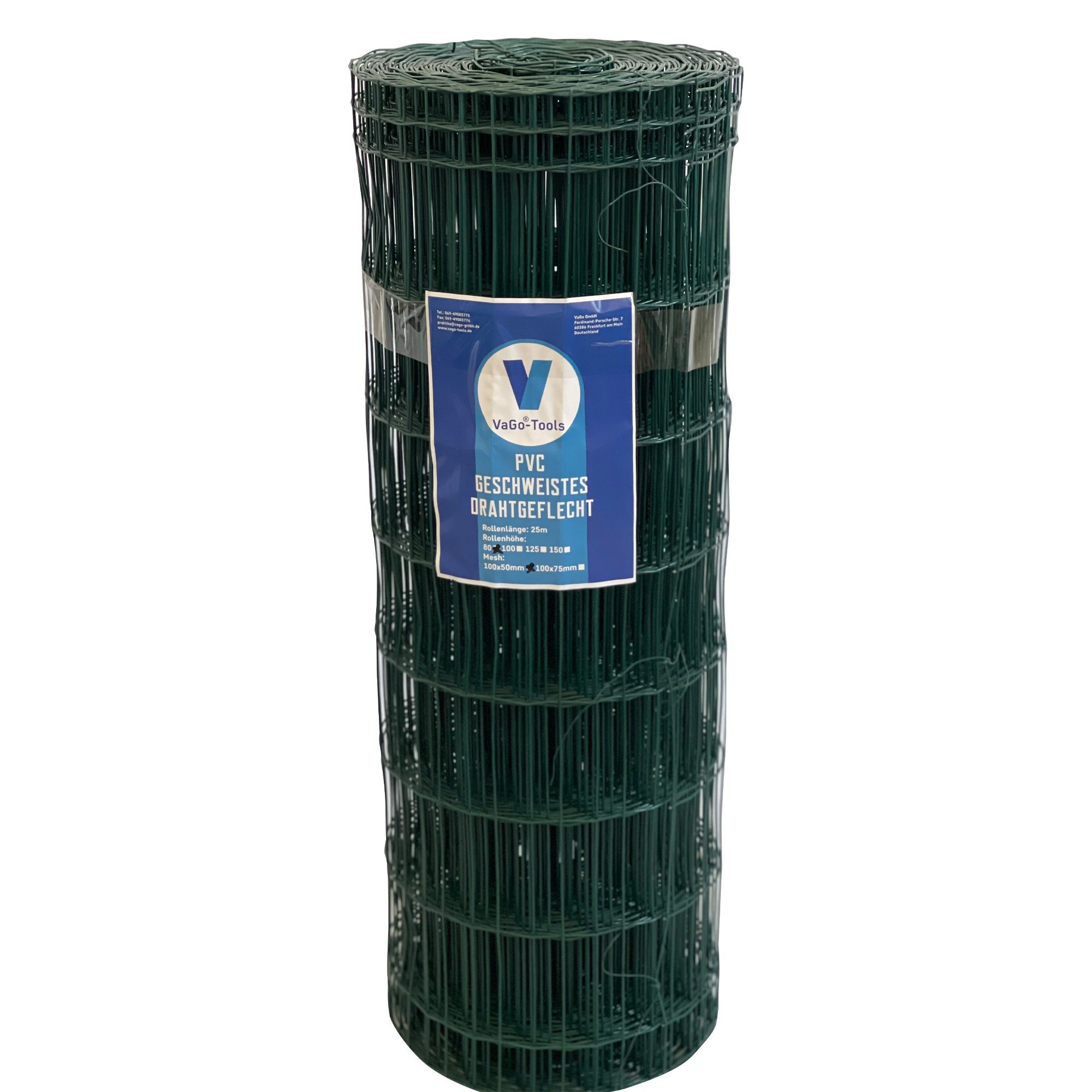 VaGo-Tools Maschendrahtzaun Maschendrahtzaun Zaun Gartenzaun100x50mm 1,25m,25m, (Stück)